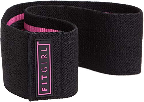 FITGIRL resistance hip band in black and pink