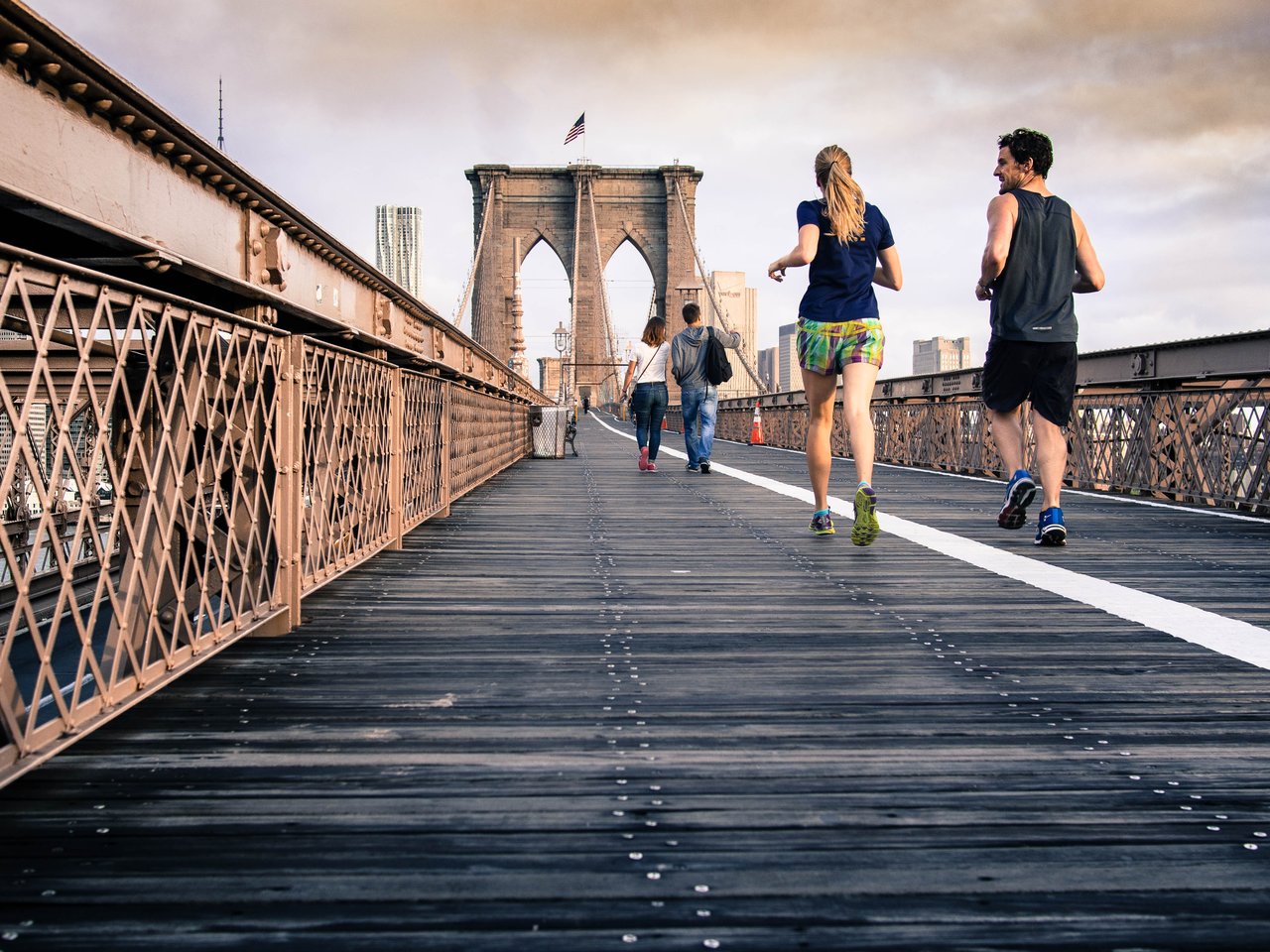 A jogging couple. Group jogging is one of the best team building activities.