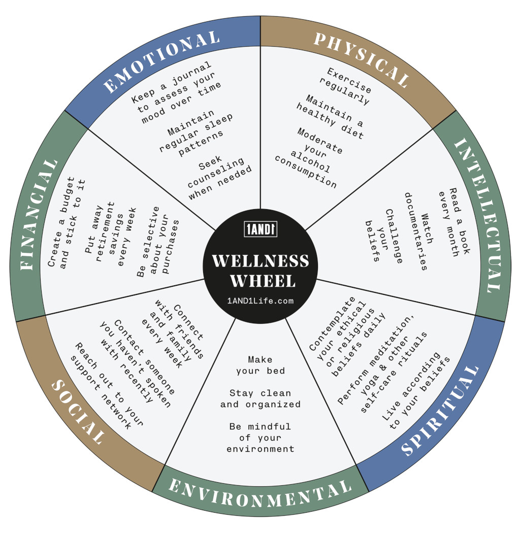 The 1and1 wellness wheel and how it helps to know what is life's purpose.