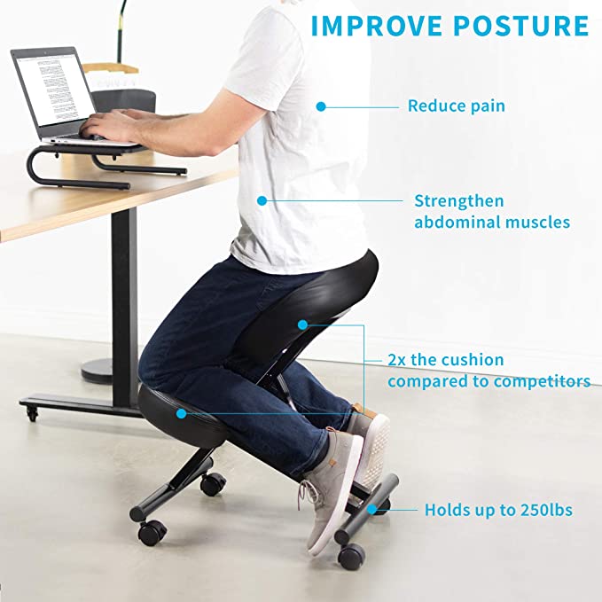 DRAGONN by VIVO Ergonomic Kneeling Chair, Adjustable Stool for Home and Office