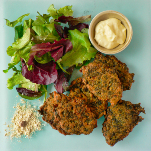 High Protein Chickpea (Air) Fritters Recipe 1AND1