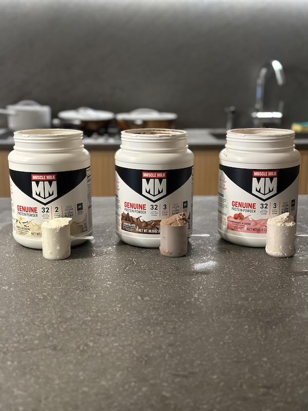3 Flavors of Muscle Milk Protein Powder